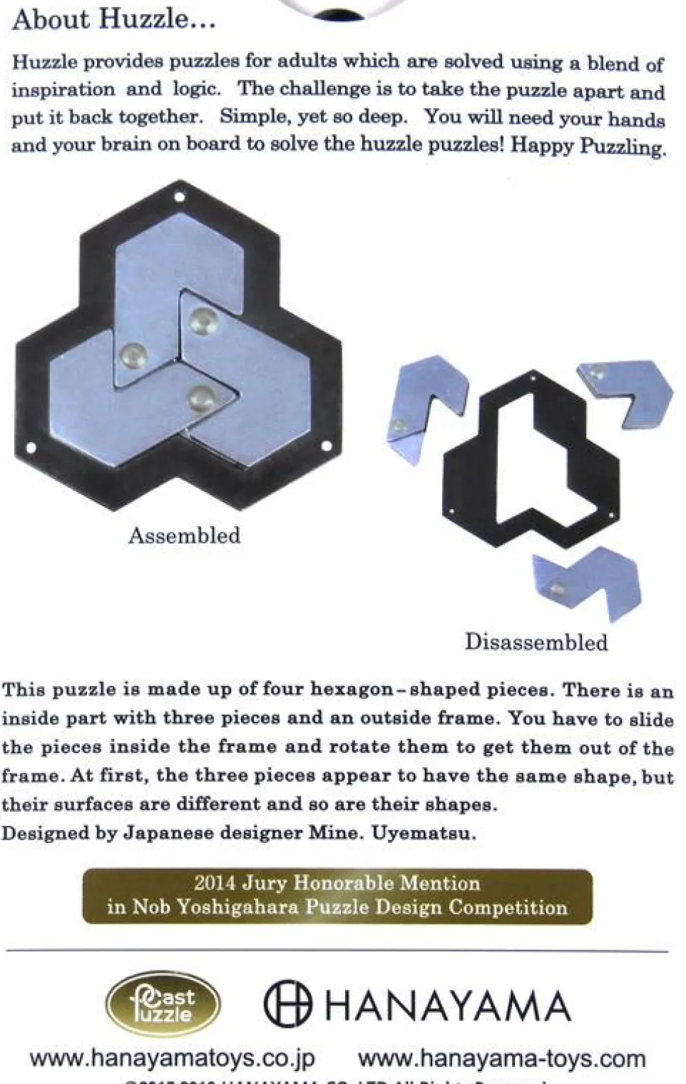 Huzzle Cast Hexagon