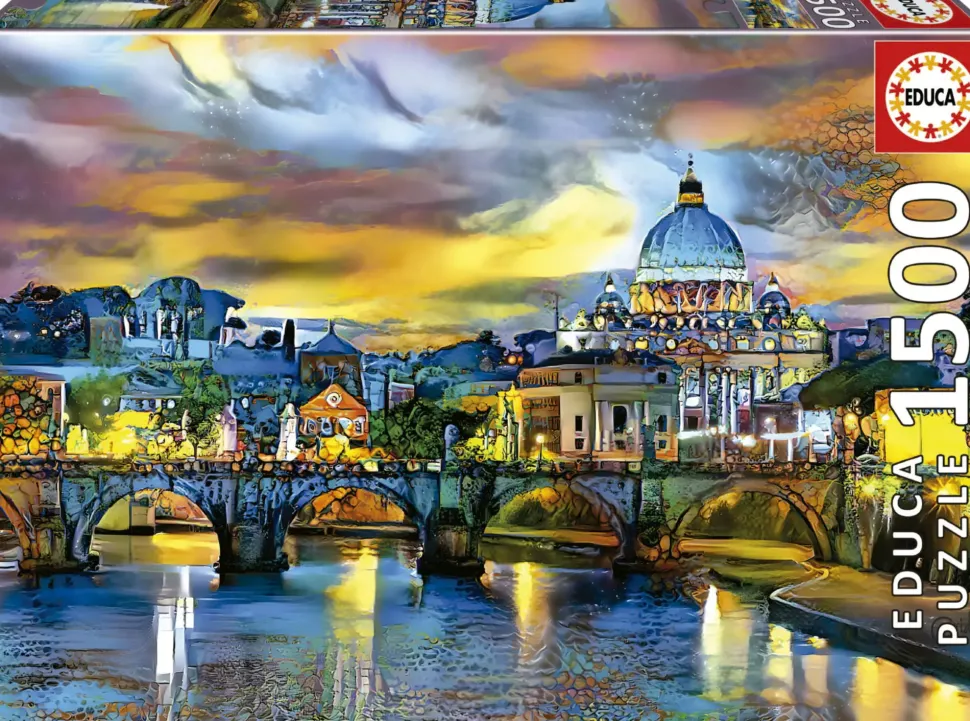 Puzzle A Basílica de São Pedro e a Ponte de Santo Ângelo