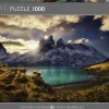 Puzzle Alexander von Humboldt: camelos Guanacos ao pôr do sol