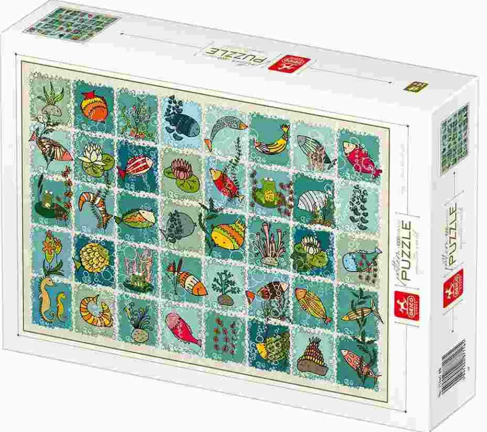 Puzzle Animais Aquáticos Padrão