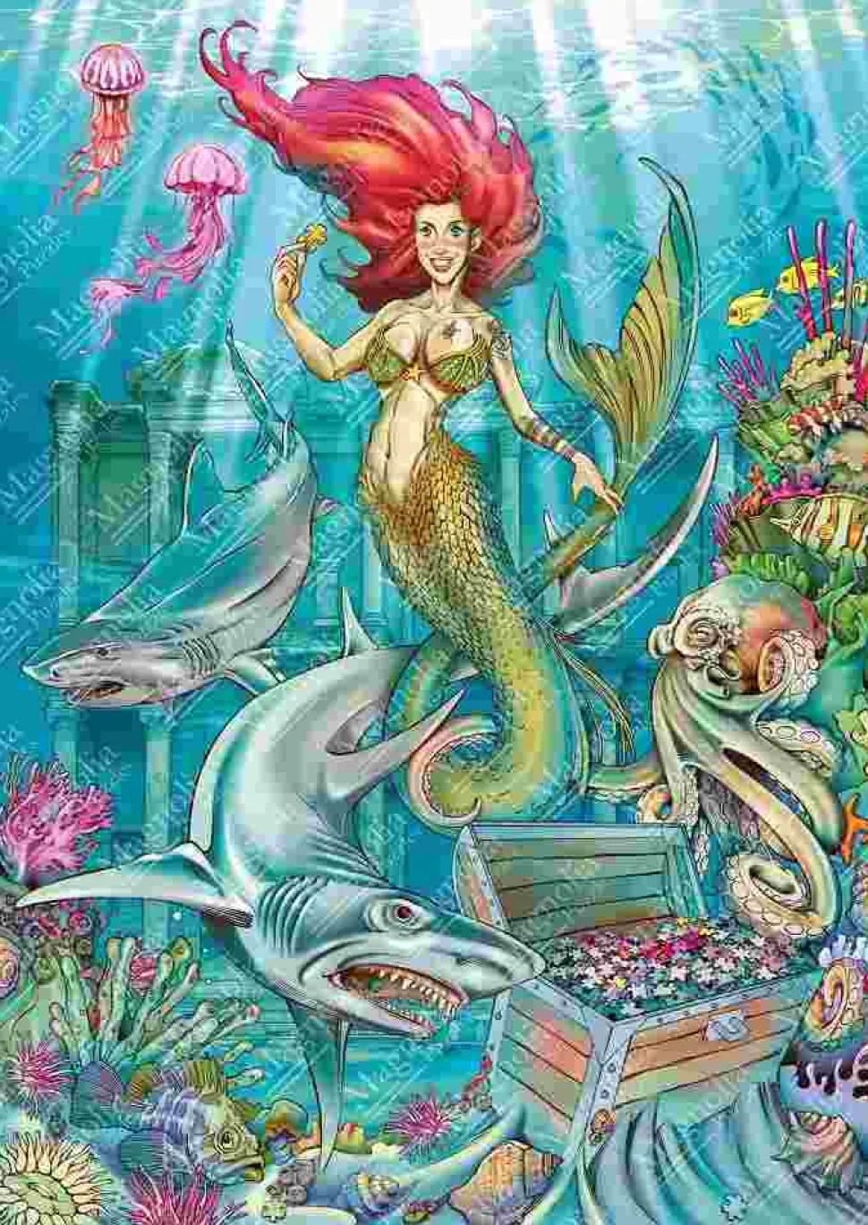 Puzzle A sereia quebra-cabeças