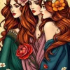 Puzzle As três musas das flores