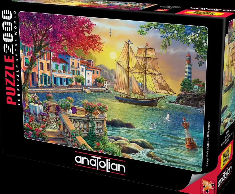Puzzle Belo pôr do sol na cidade
