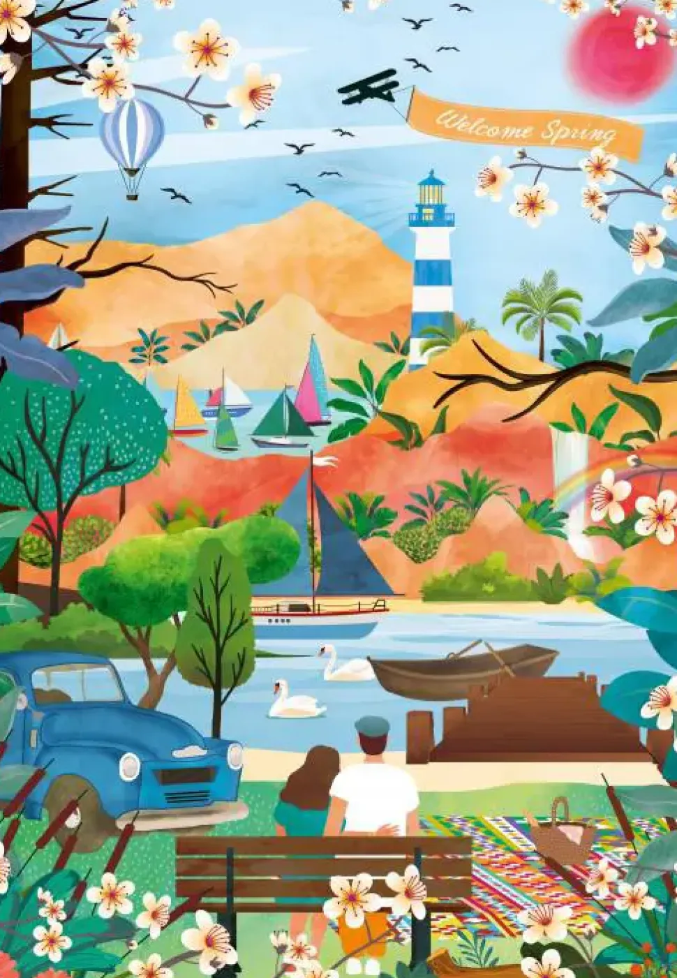 Puzzle Bem-vinda primavera