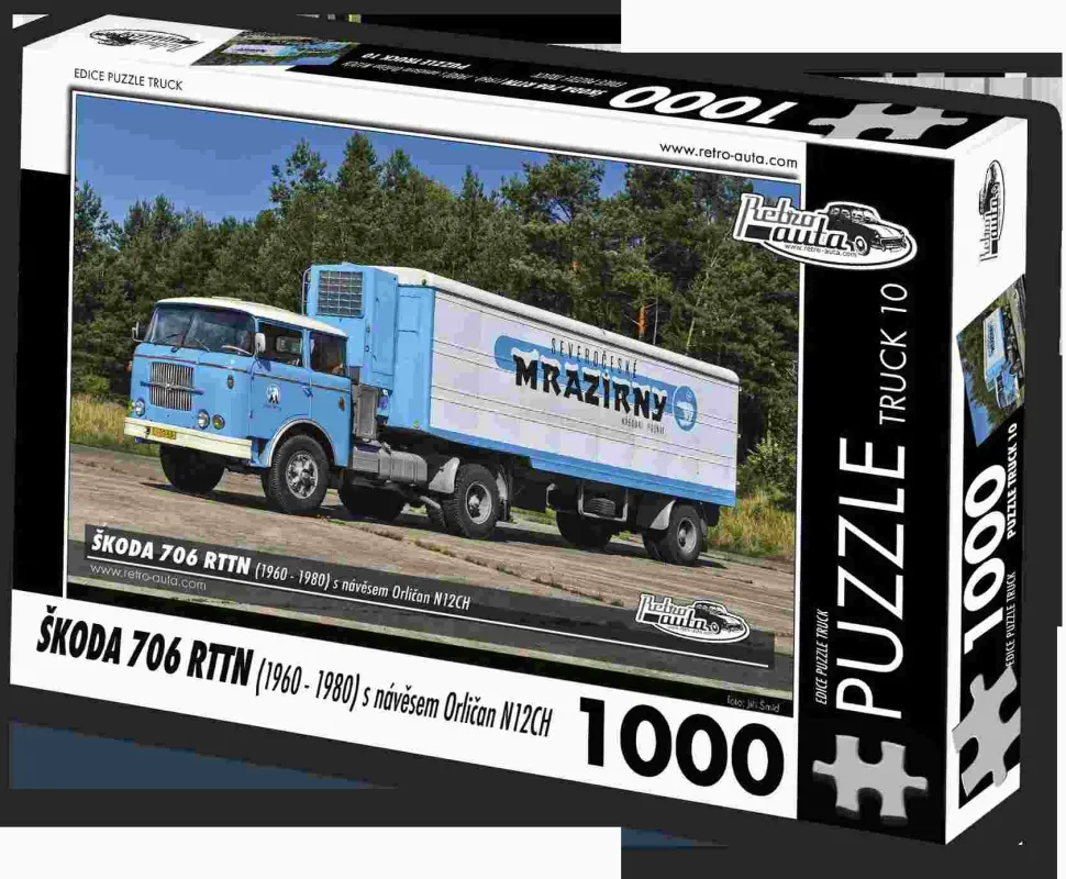 Puzzle CAMINHÃO 膷.10 艩koda 706 RTTN s návesom Orli膷an N12CH (1960-1980)