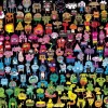 Puzzle Canetas são minhas amigas: Doodle Rainbow