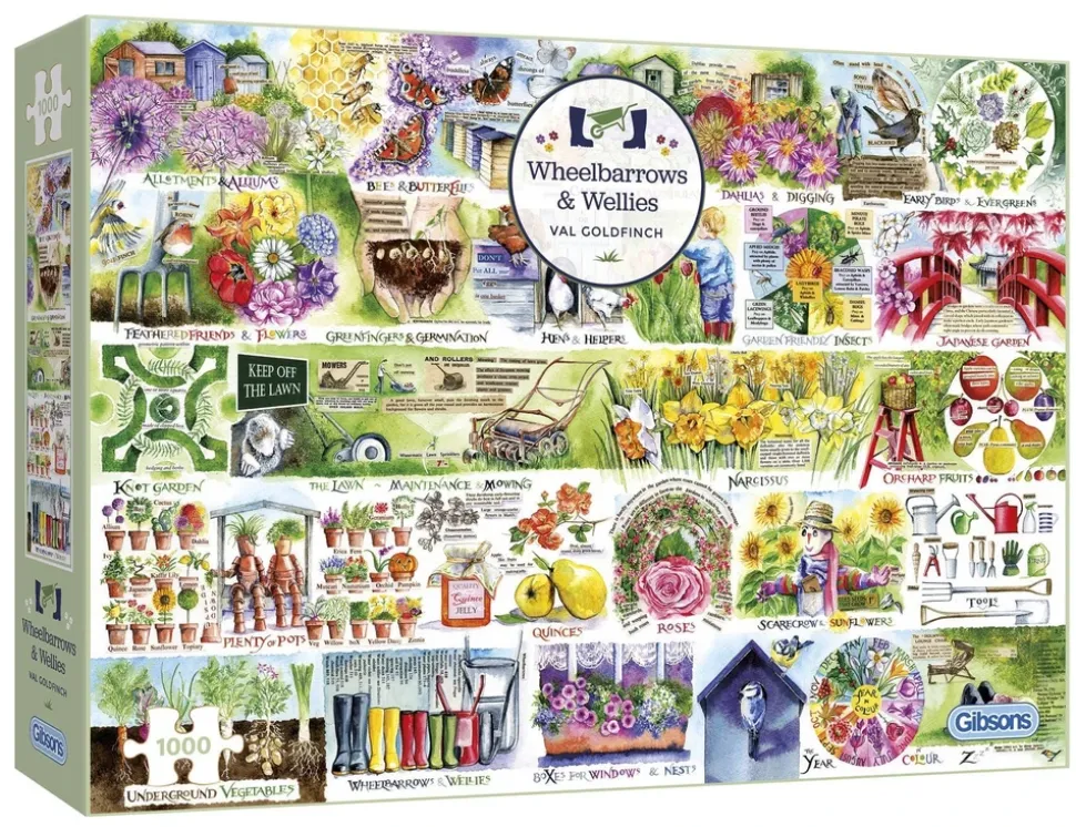 Puzzle Carrinhos de mão e galochas