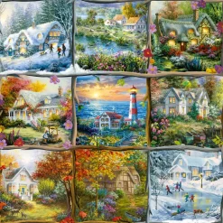 Puzzle Casa na árvore de inverno