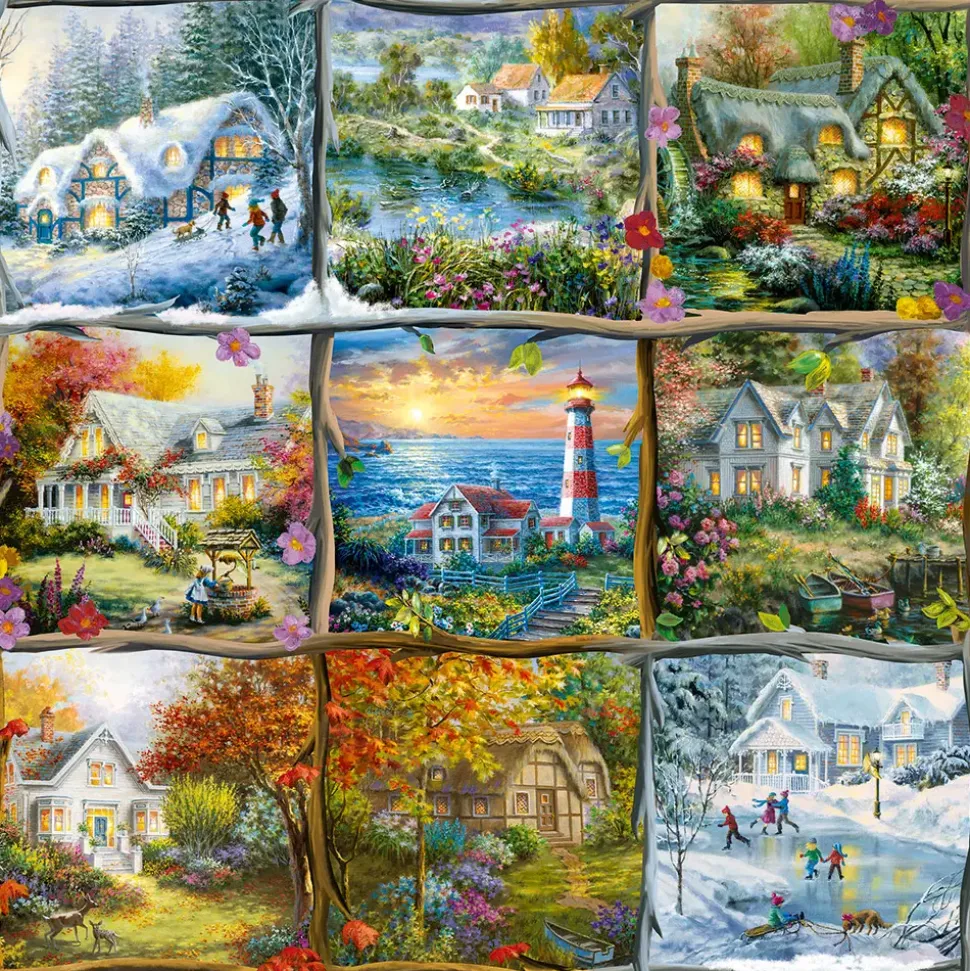 Puzzle Casa na árvore de inverno
