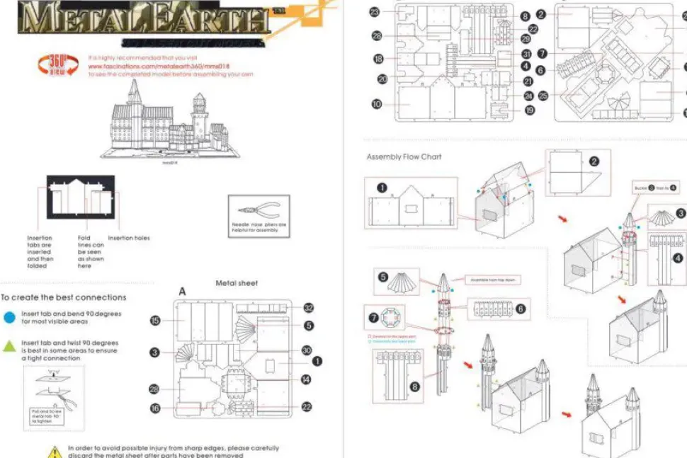 Puzzle Castelo de Neuschwanstein metal 3D