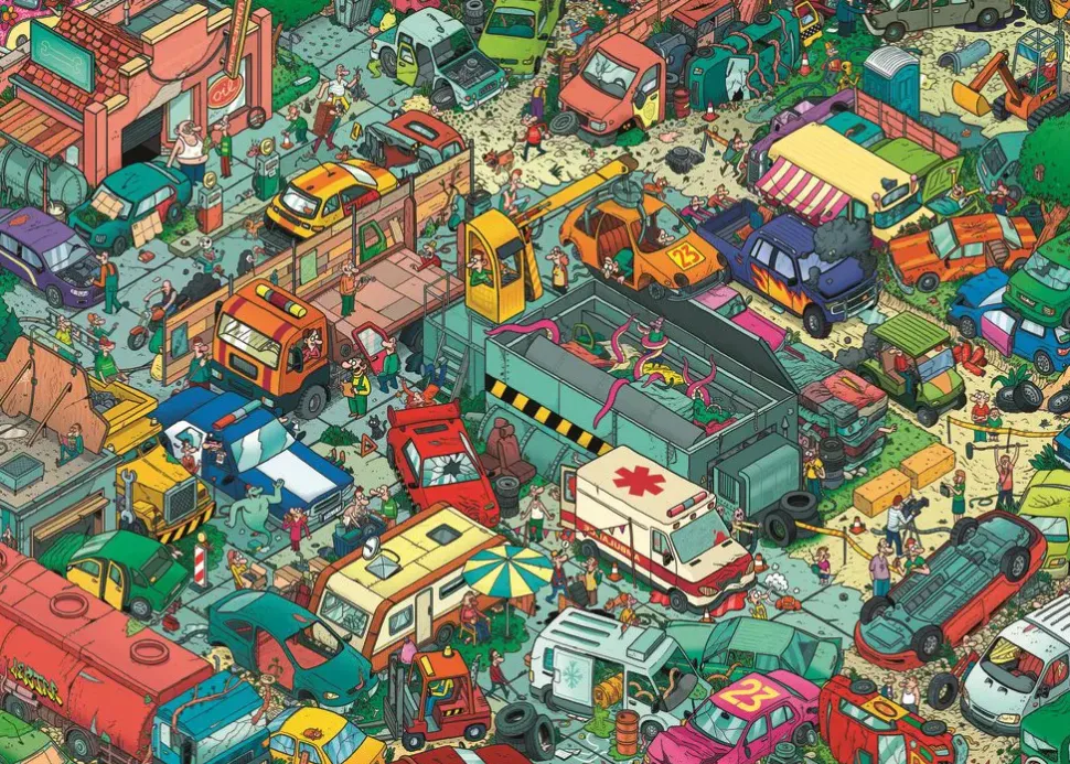 Puzzle Cemitério de carros