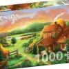 Puzzle Chalé ao entardecer