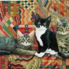 Puzzle Christie, Posky e Zelly em um tapete Deco