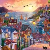 Puzzle Cidade costeira ao pôr do sol