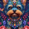 Puzzle Cão na terra das flores