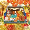 Puzzle Cão no carro