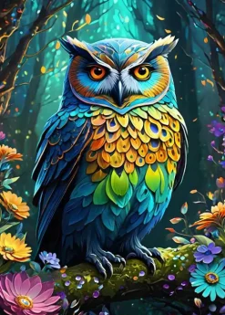 Puzzle Coruja Azul