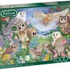 Puzzle Corujas na floresta