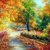 Puzzle Diamante Pintura Outono no parque 30x40cm