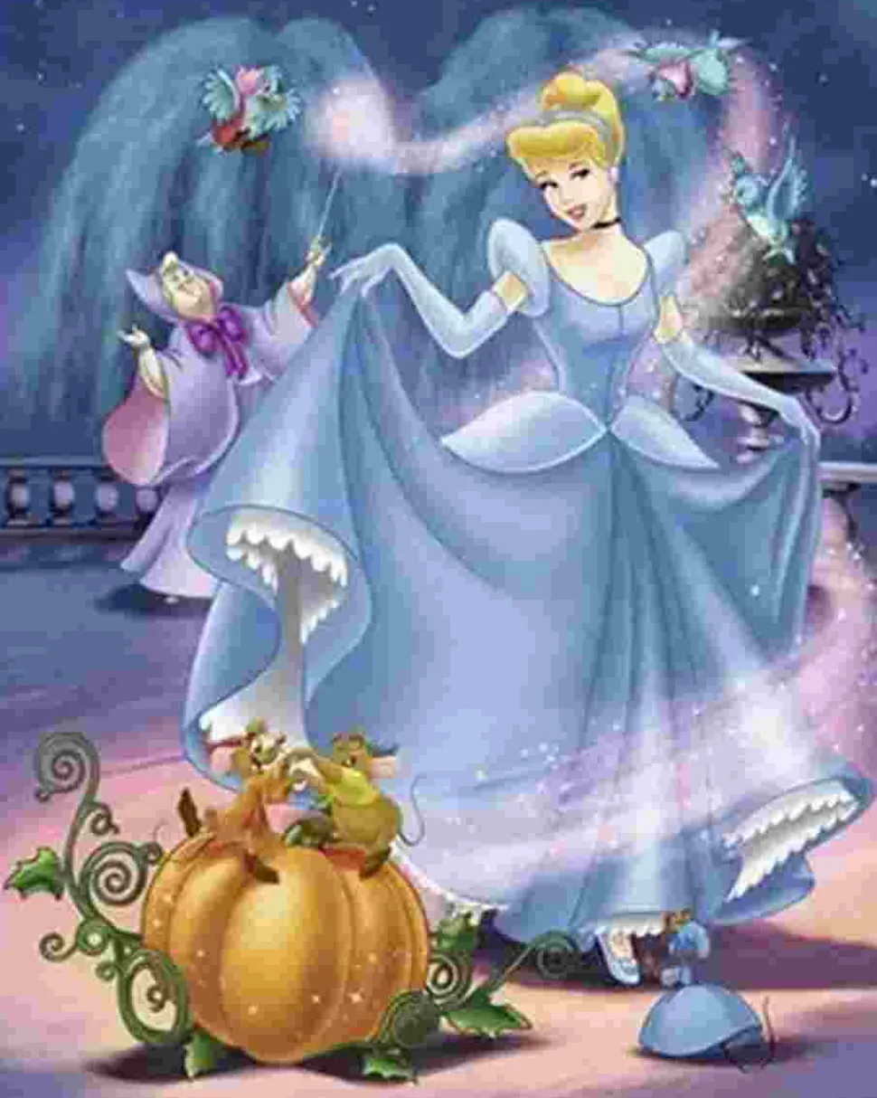 Puzzle Diamant painting: Cinderela 30x40cm