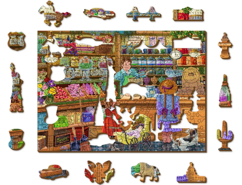Puzzle Doces aventuras em madeira