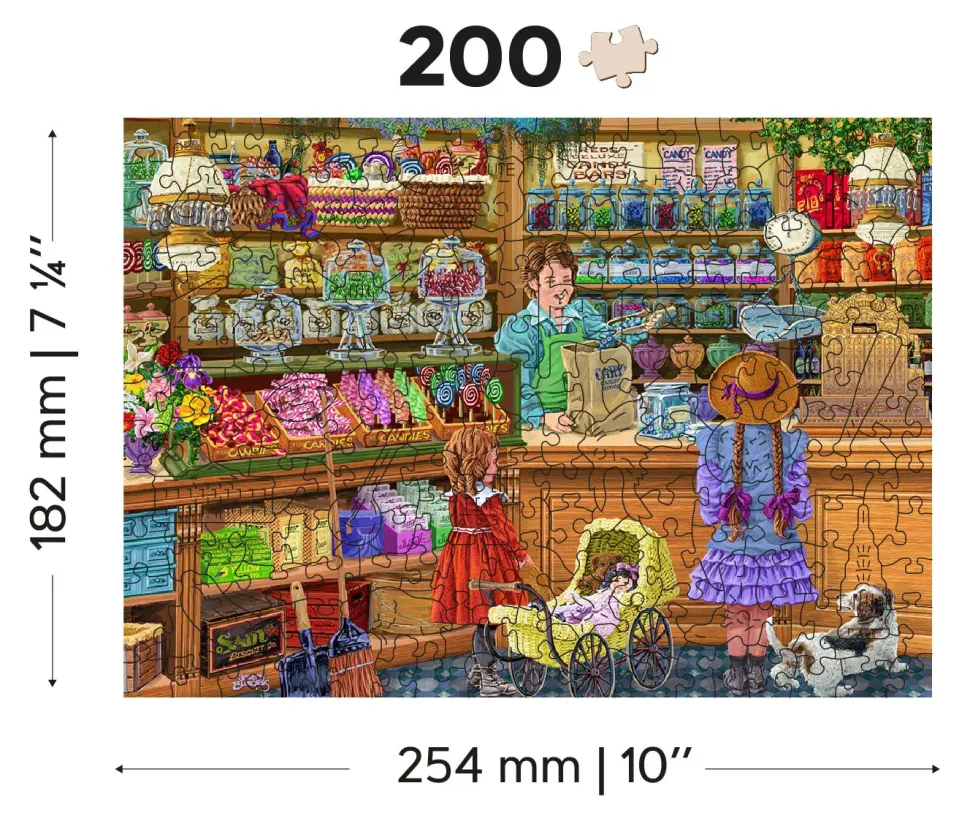 Puzzle Doces aventuras em madeira