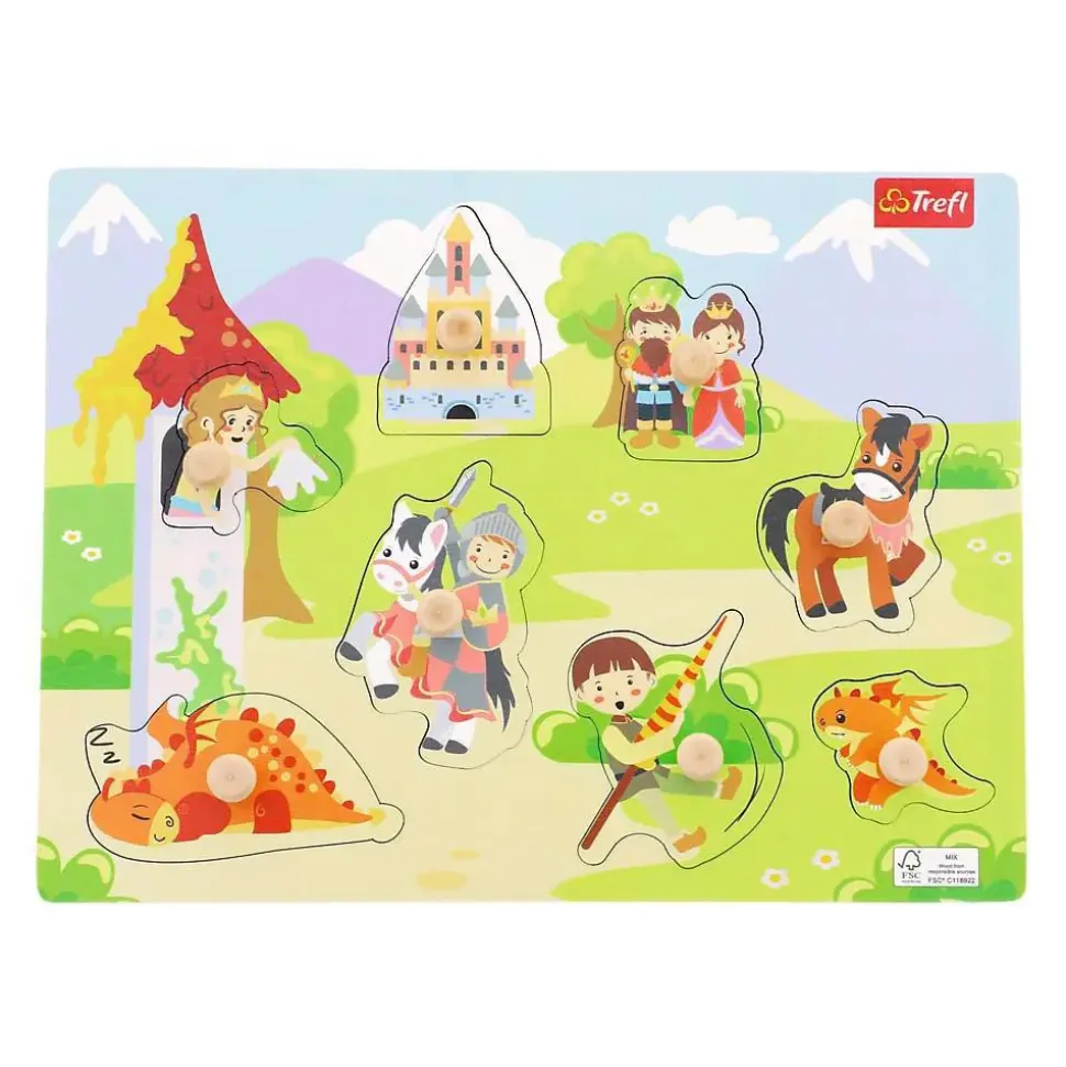 Puzzle Drevená vkláda膷ka Zámok