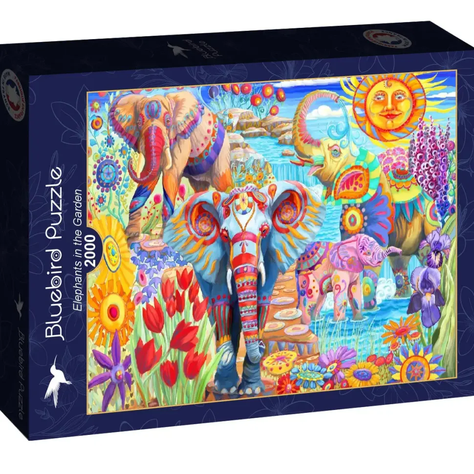 Puzzle Elefantes no Jardim