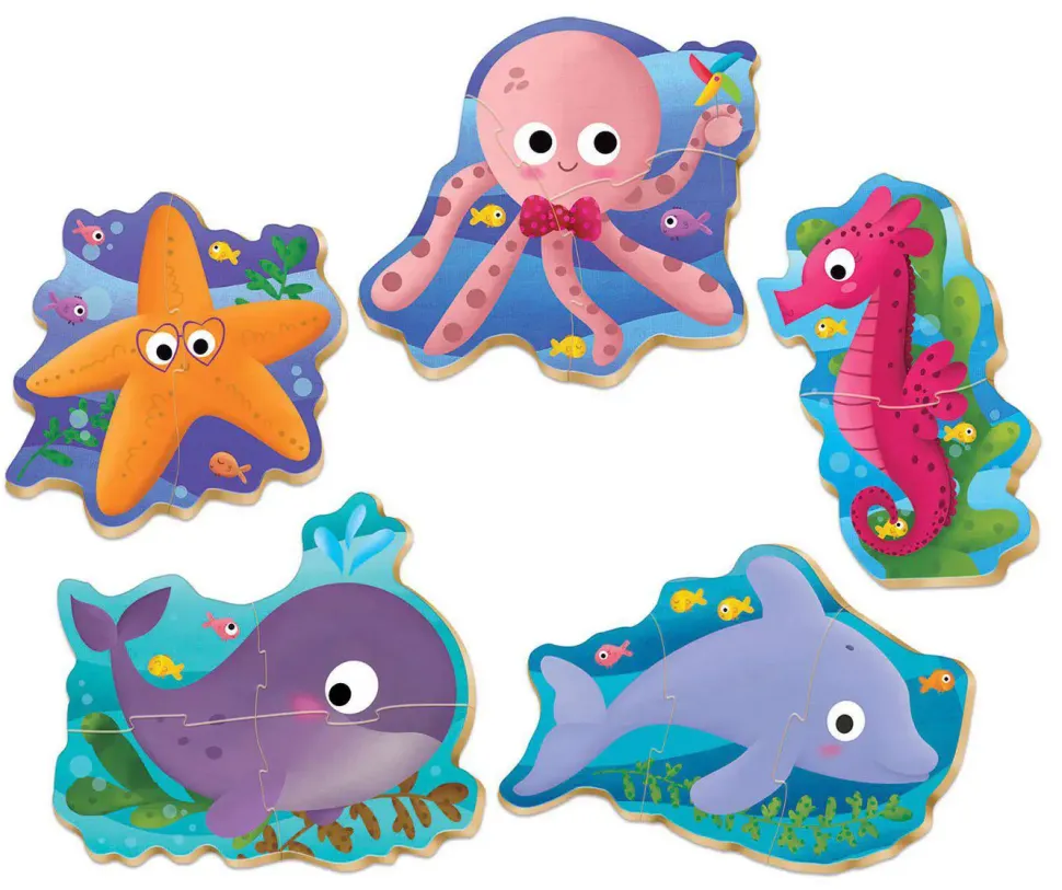 Puzzle 4 em 1 bebê mundo subaquático