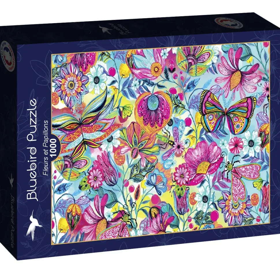 Puzzle Flores e borboletas