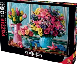 Puzzle Flores em vasos