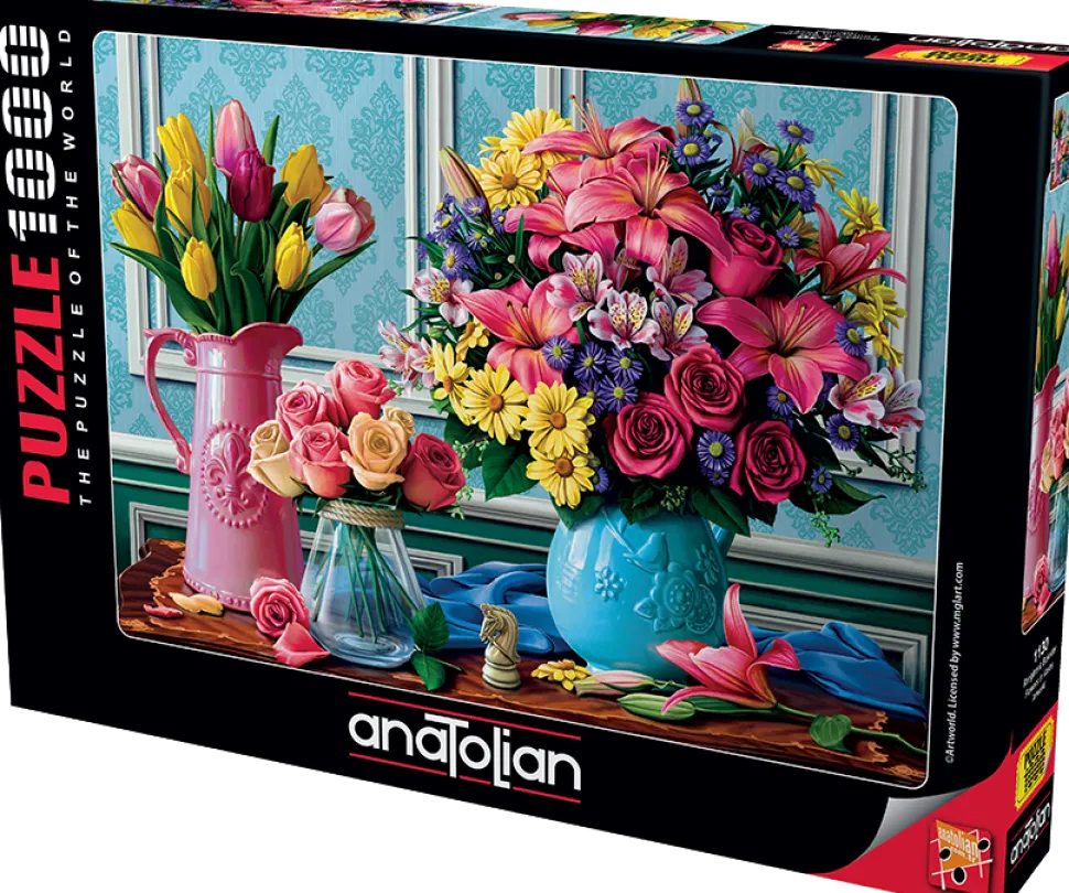 Puzzle Flores em vasos