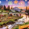 Puzzle Fogos de artifício na montanha