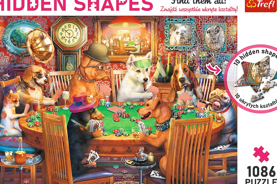 Puzzle Formas ocultas: noite de jogos