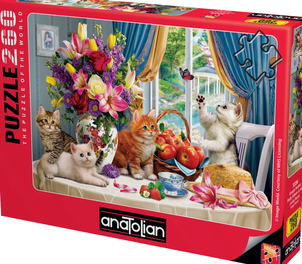 Puzzle Gatinhos fofos na sala de estar
