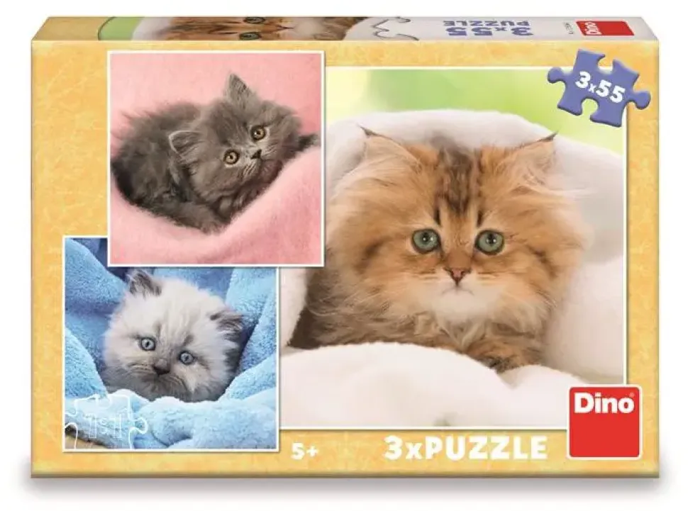 Puzzle Gatinhos fofos 3x55