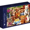 Puzzle Gatinhos no galpão de vasos