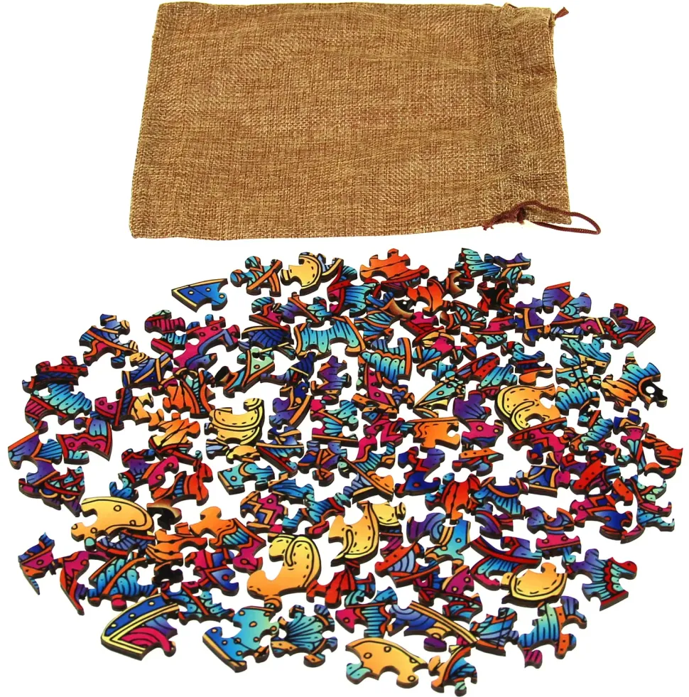 Puzzle Gato cor de madeira