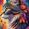 Puzzle Gato Floral