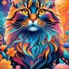 Puzzle Gato multicolorido