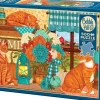 Puzzle Gatos com abóbora