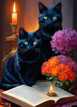 Puzzle Gatos pretos