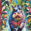Puzzle Hipopótamo feliz