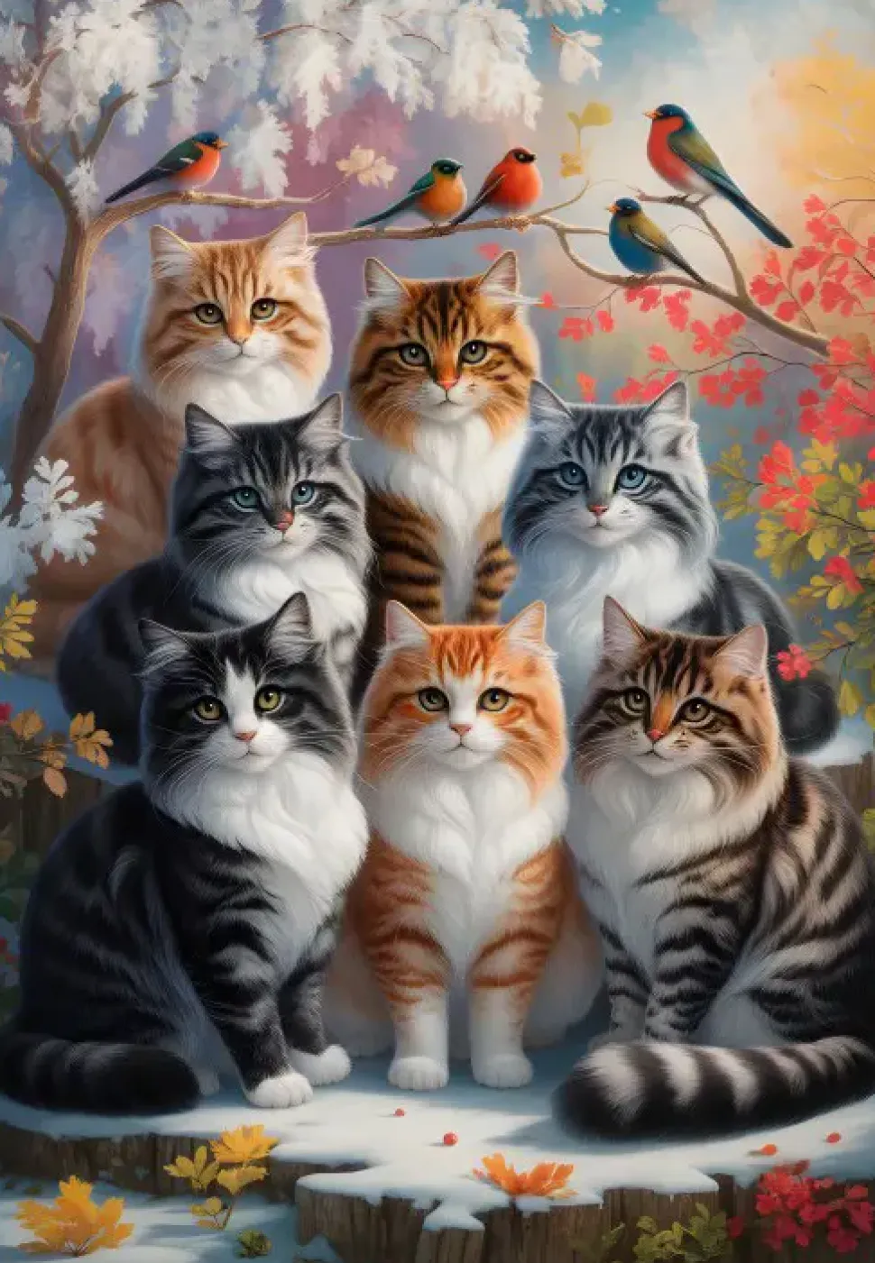 Puzzle inverno felino