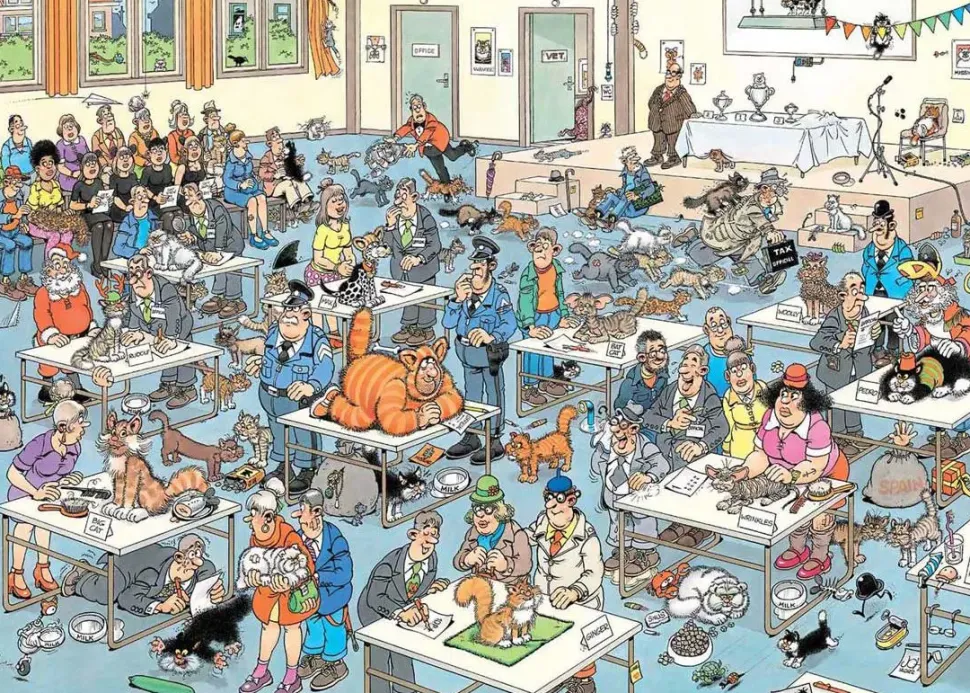 Puzzle Jan Van Haasteren: O cortejo dos gatos
