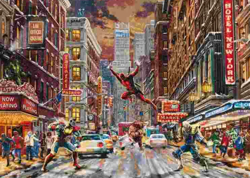 Puzzle Kinkade: MARVEL Deadpool - Dia de Neve