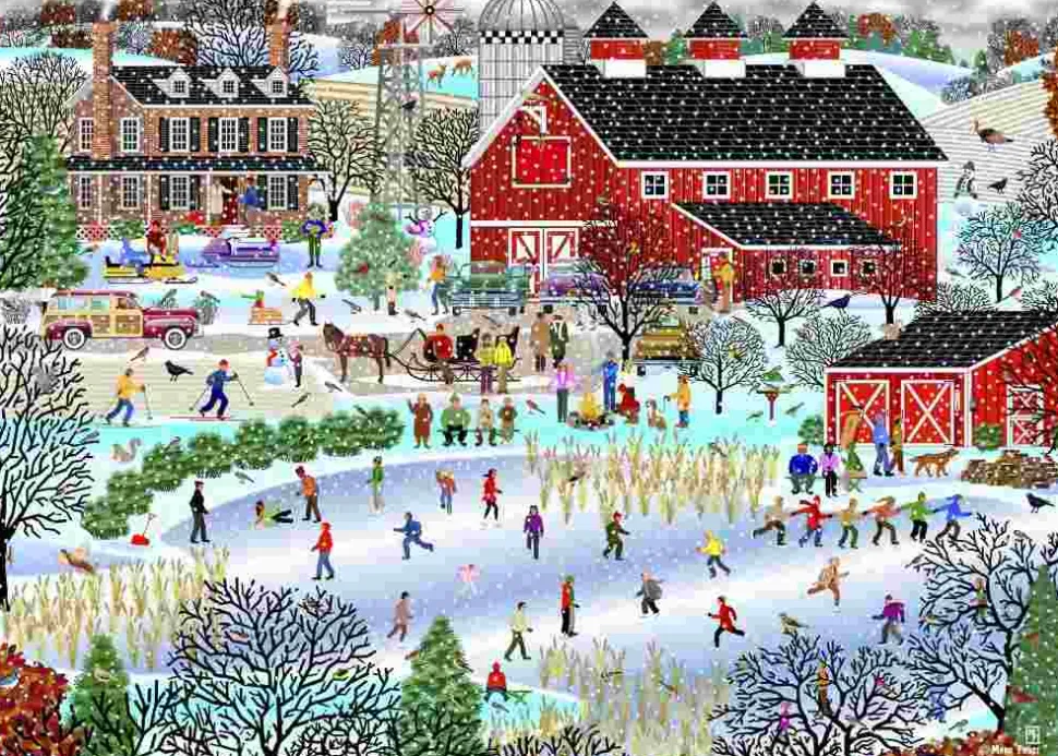 Puzzle Lagoa dos patos no inverno