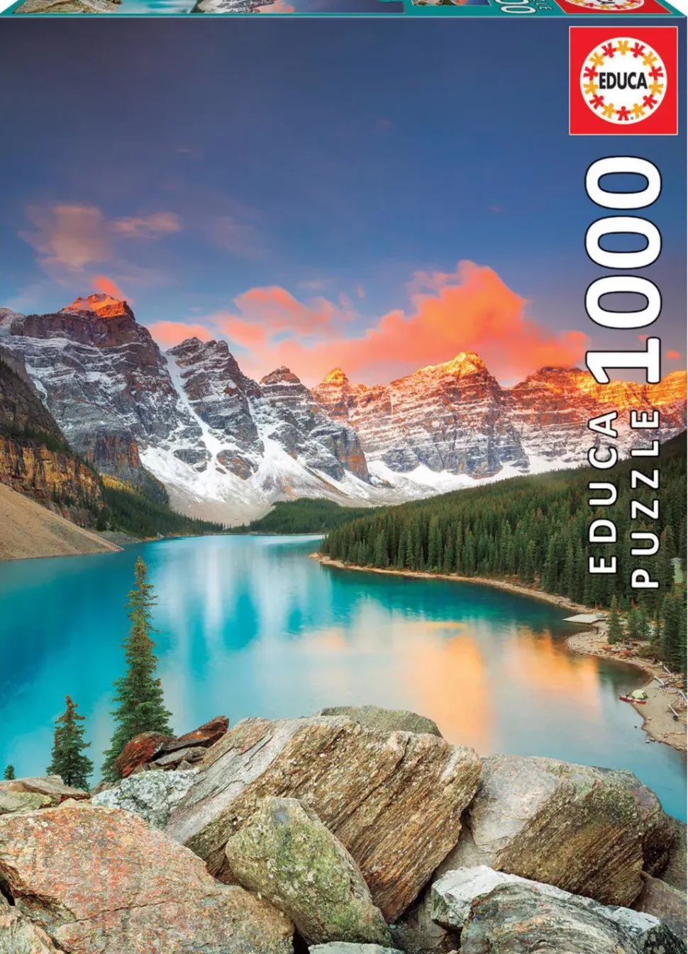 Puzzle Lago Moraine, Parque Nacional de Banff, Canadá