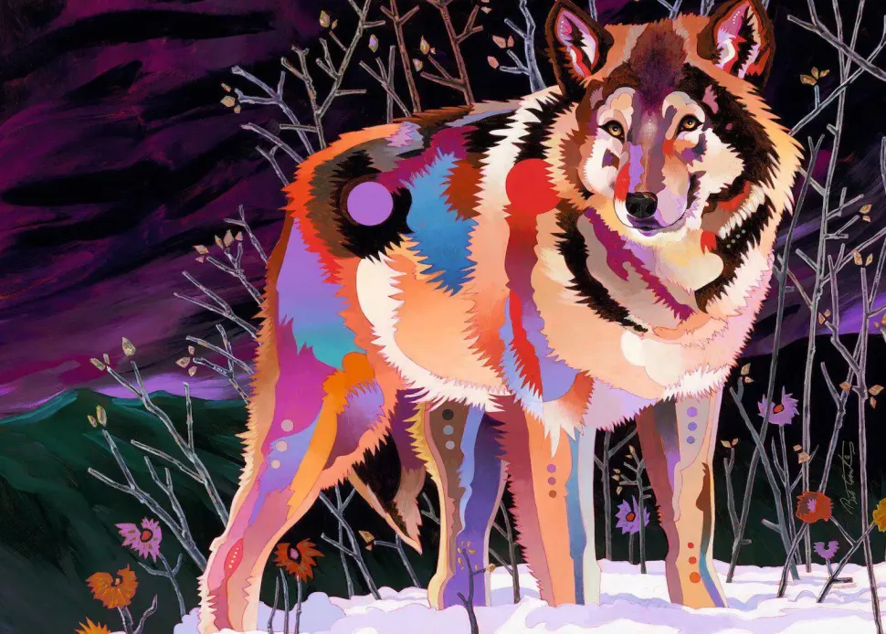 Puzzle Lobo noturno