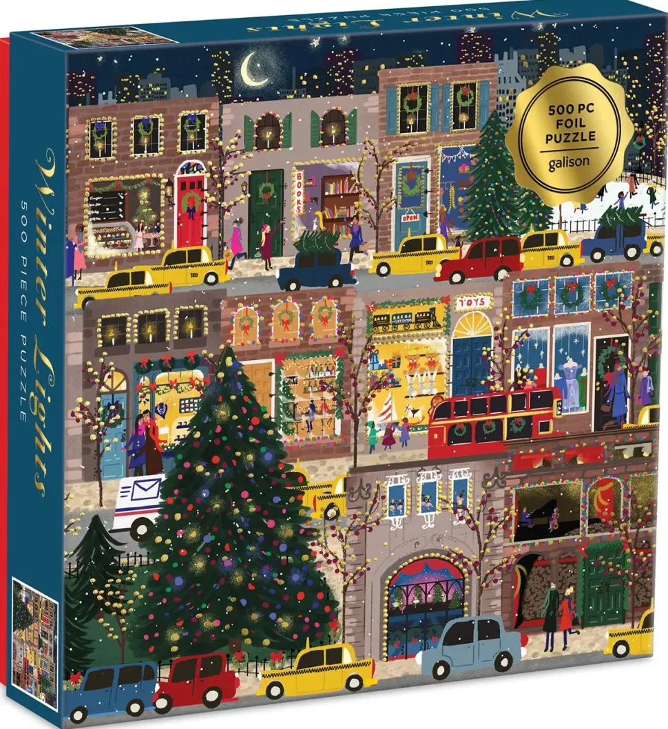 Puzzle Luzes de inverno metalické